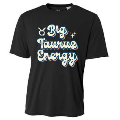 Retro Big Taurus Energy Zodiac Sign Astrology Birthday Cooling Performance Crew T-Shirt