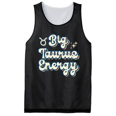 Retro Big Taurus Energy Zodiac Sign Astrology Birthday Mesh Reversible Basketball Jersey Tank