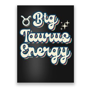 Retro Big Taurus Energy Zodiac Sign Astrology Birthday Poster