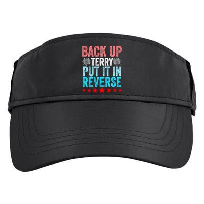Retro Back Up Terry Put It In Reverse 4th Of July Fireworks Adult Drive Performance Visor