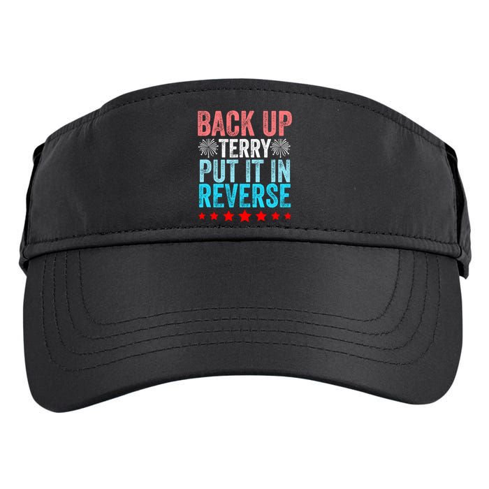 Retro Back Up Terry Put It In Reverse 4th Of July Fireworks Adult Drive Performance Visor