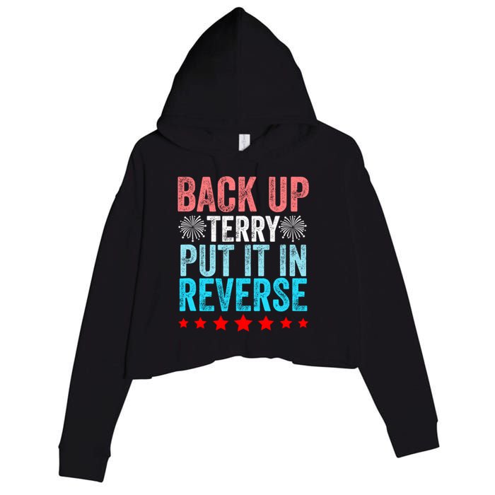 Retro Back Up Terry Put It In Reverse 4th Of July Fireworks Crop Fleece Hoodie