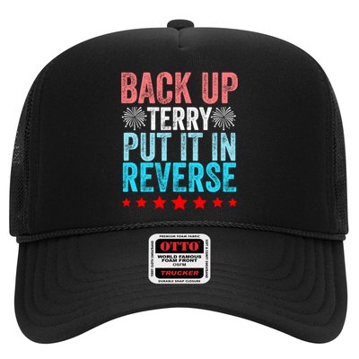 Retro Back Up Terry Put It In Reverse 4th Of July Fireworks Trucker Hat