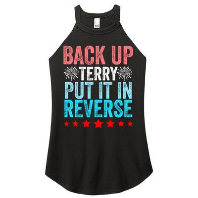 Retro Back Up Terry Put It In Reverse 4th Of July Fireworks Women's Perfect Tri Rocker Tank