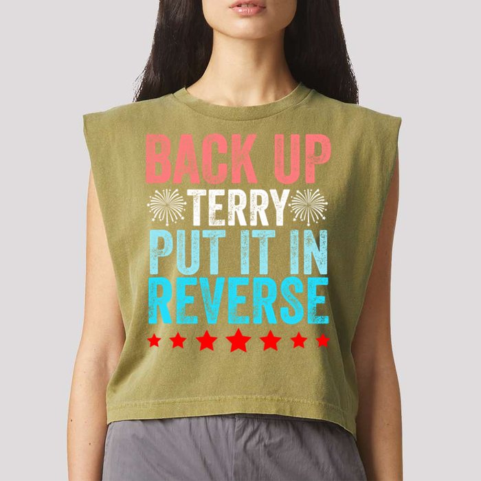 Retro Back Up Terry Put It In Reverse 4th Of July Fireworks Garment-Dyed Women's Muscle Tee