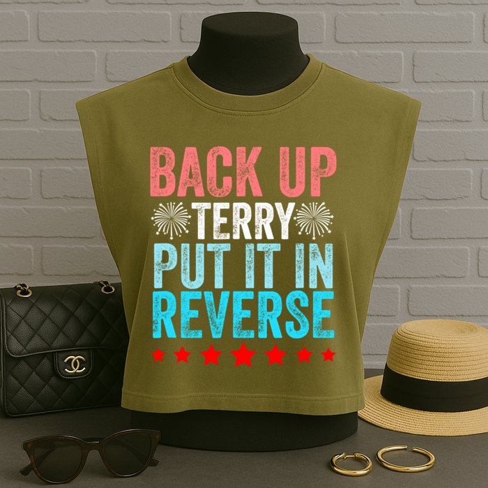 Retro Back Up Terry Put It In Reverse 4th Of July Fireworks Garment-Dyed Women's Muscle Tee