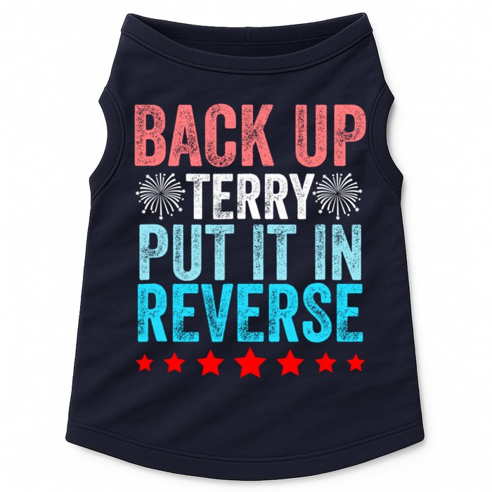 Retro Back Up Terry Put It In Reverse 4th Of July Fireworks Doggie Tank