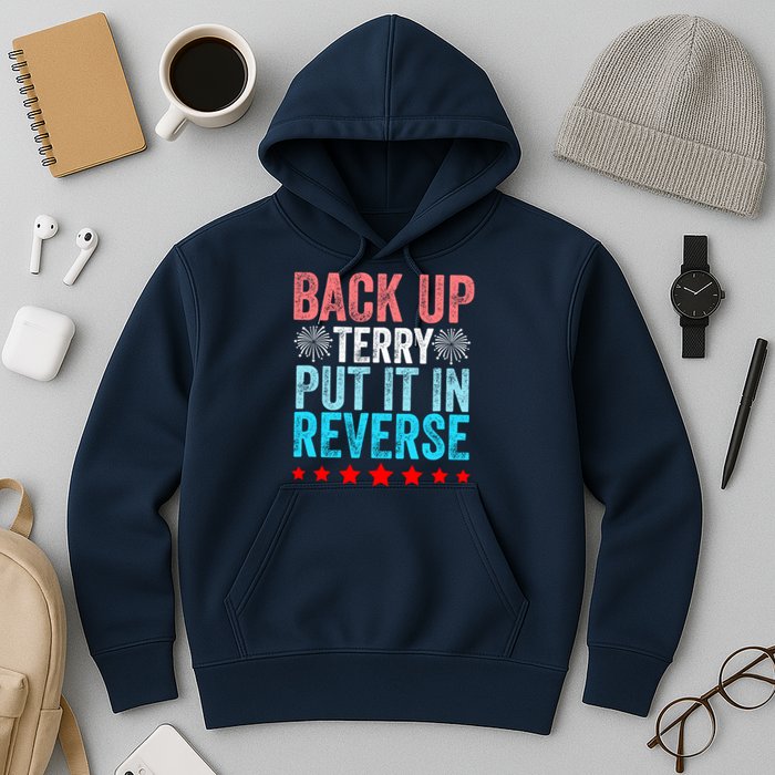 Retro Back Up Terry Put It In Reverse 4th Of July Fireworks Hoodie