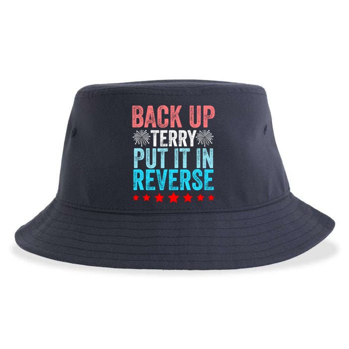 Retro Back Up Terry Put It In Reverse 4th Of July Fireworks Sustainable Bucket Hat