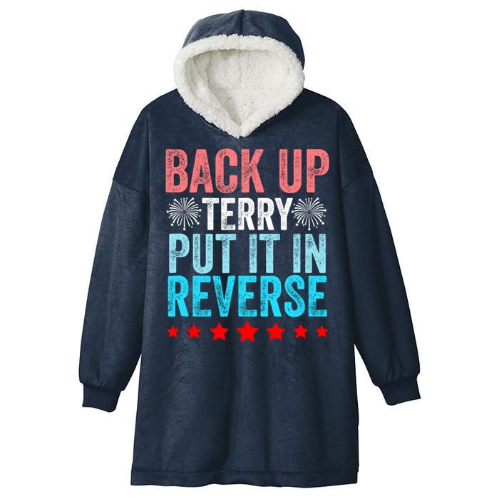 Retro Back Up Terry Put It In Reverse 4th Of July Fireworks Hooded Wearable Blanket