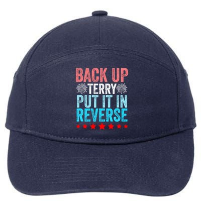 Retro Back Up Terry Put It In Reverse 4th Of July Fireworks 7-Panel Snapback Hat