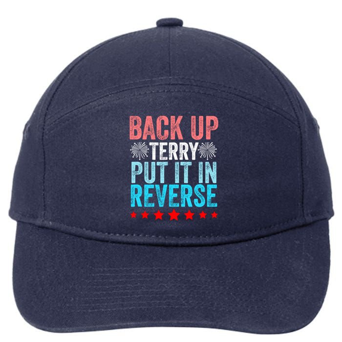 Retro Back Up Terry Put It In Reverse 4th Of July Fireworks 7-Panel Snapback Hat