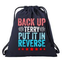 Retro Back Up Terry Put It In Reverse 4th Of July Fireworks Drawstring Bag