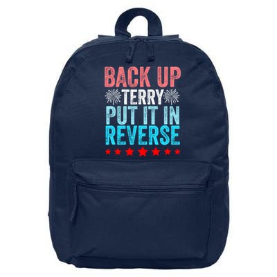 Retro Back Up Terry Put It In Reverse 4th Of July Fireworks 16 in Basic Backpack