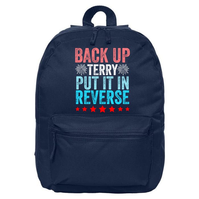 Retro Back Up Terry Put It In Reverse 4th Of July Fireworks 16 in Basic Backpack