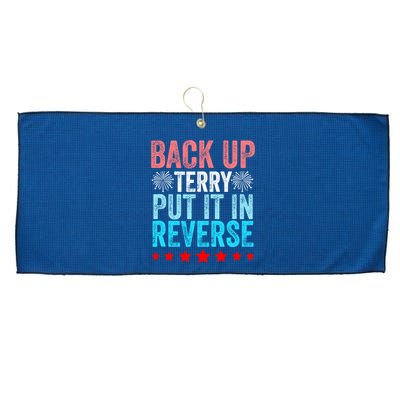 Retro Back Up Terry Put It In Reverse 4th Of July Fireworks Large Microfiber Waffle Golf Towel