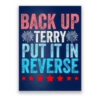 Retro Back Up Terry Put It In Reverse 4th Of July Fireworks Poster