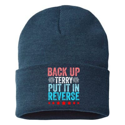 Retro Back Up Terry Put It In Reverse 4th Of July Fireworks Sustainable Knit Beanie