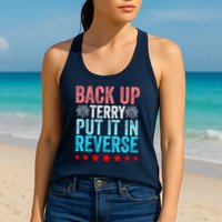Retro Back Up Terry Put It In Reverse 4th Of July Fireworks Womens Tank Top