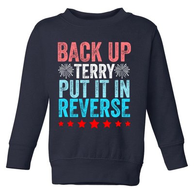 Retro Back Up Terry Put It In Reverse 4th Of July Fireworks Toddler Sweatshirt