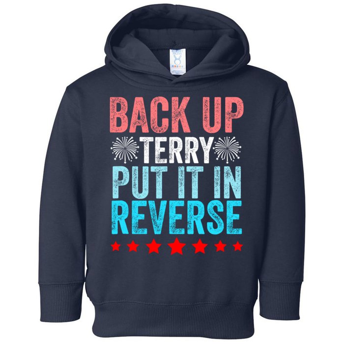 Retro Back Up Terry Put It In Reverse 4th Of July Fireworks Toddler Hoodie