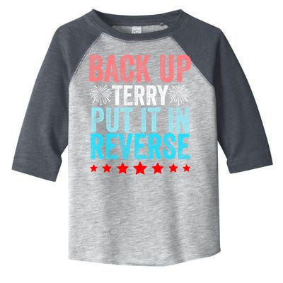 Retro Back Up Terry Put It In Reverse 4th Of July Fireworks Toddler Fine Jersey T-Shirt