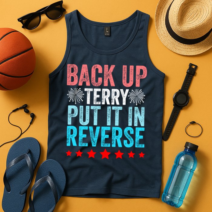 Retro Back Up Terry Put It In Reverse 4th Of July Fireworks Tank Top