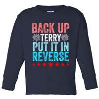 Retro Back Up Terry Put It In Reverse 4th Of July Fireworks Toddler Long Sleeve Shirt