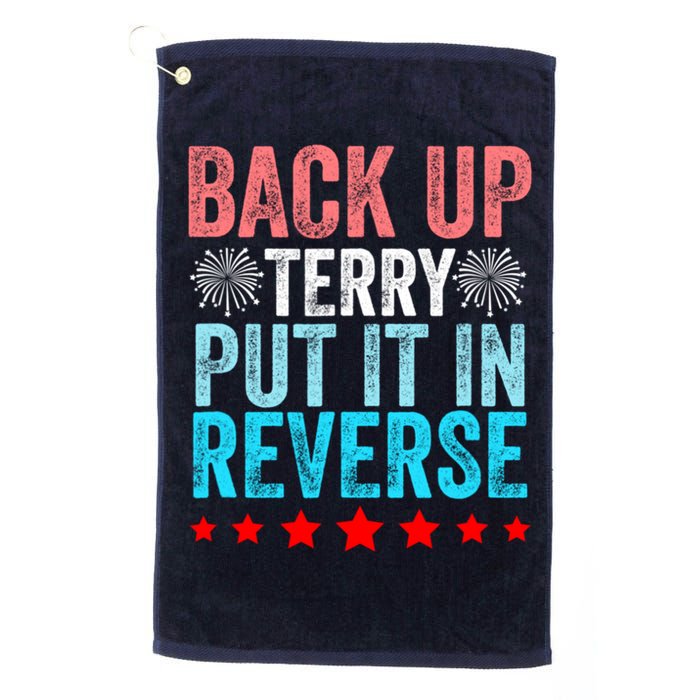 Retro Back Up Terry Put It In Reverse 4th Of July Fireworks Golf Towel