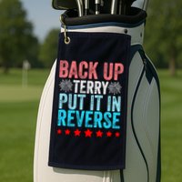 Retro Back Up Terry Put It In Reverse 4th Of July Fireworks Golf Towel