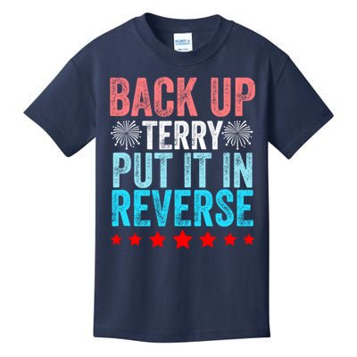 Retro Back Up Terry Put It In Reverse 4th Of July Fireworks Kids T-Shirt