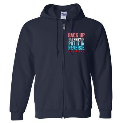 Retro Back Up Terry Put It In Reverse 4th Of July Fireworks Full Zip Hoodie