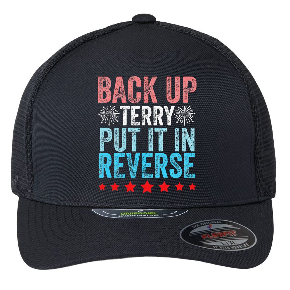 Retro Back Up Terry Back It Up Terry 4th of July Fireworks Flexfit Unipanel Trucker Cap