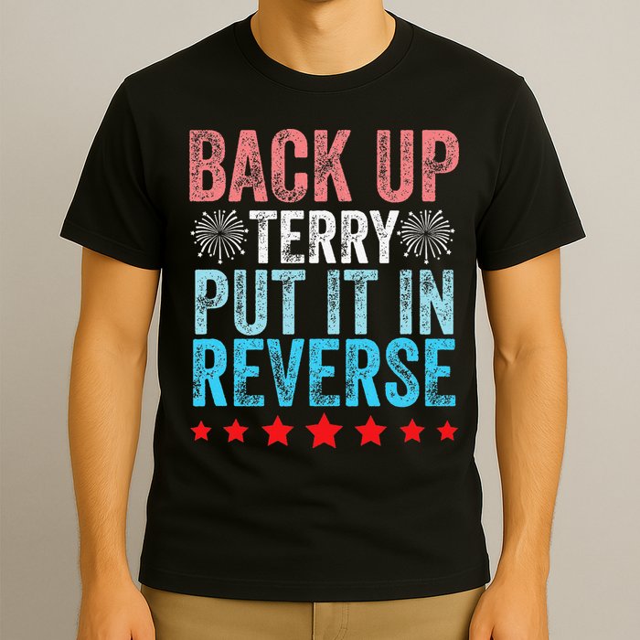 Retro Back Up Terry Back It Up Terry 4th of July Fireworks T-Shirt