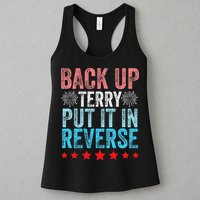 Retro Back Up Terry Back It Up Terry 4th of July Fireworks Womens Tank Top
