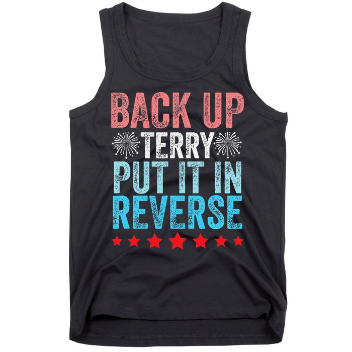 Retro Back Up Terry Back It Up Terry 4th of July Fireworks Tank Top