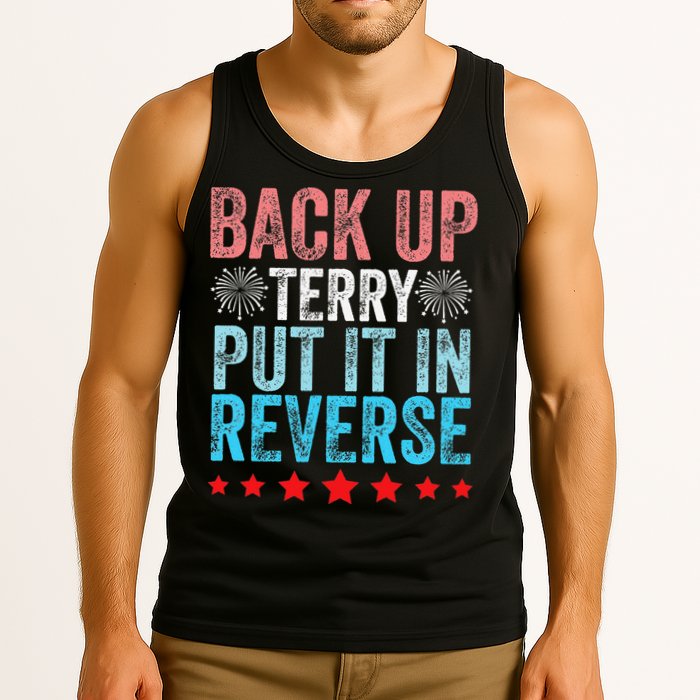 Retro Back Up Terry Back It Up Terry 4th of July Fireworks Tank Top