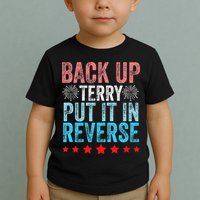 Retro Back Up Terry Back It Up Terry 4th of July Fireworks Toddler T-Shirt