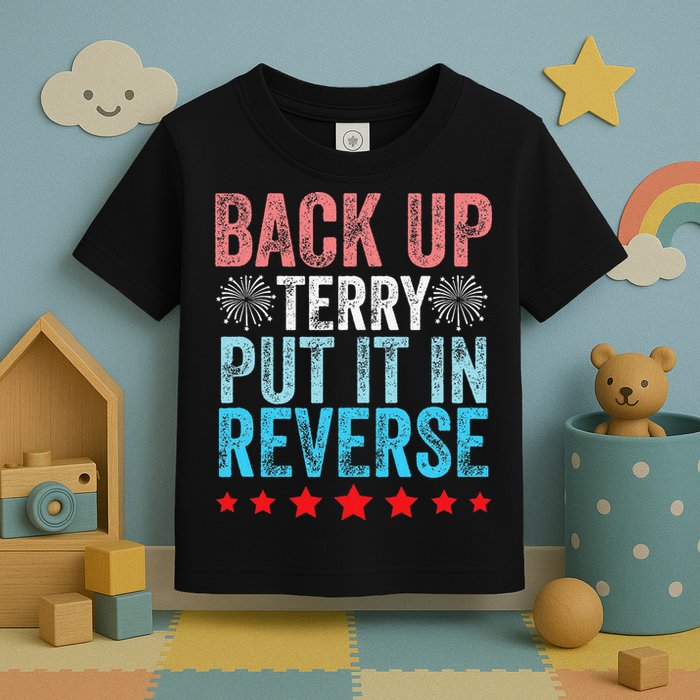 Retro Back Up Terry Back It Up Terry 4th of July Fireworks Toddler T-Shirt