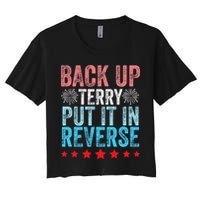 Retro Back Up Terry Back It Up Terry 4th of July Fireworks Crop Top