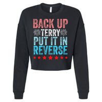 Retro Back Up Terry Back It Up Terry 4th of July Fireworks Cropped Pullover Crew