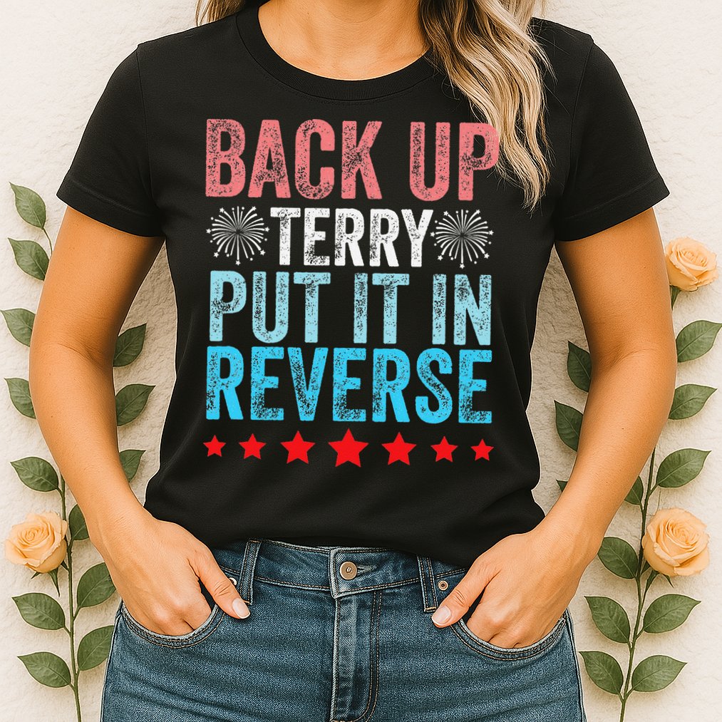 Retro Back Up Terry Back It Up Terry 4th of July Fireworks Womens T-Shirt
