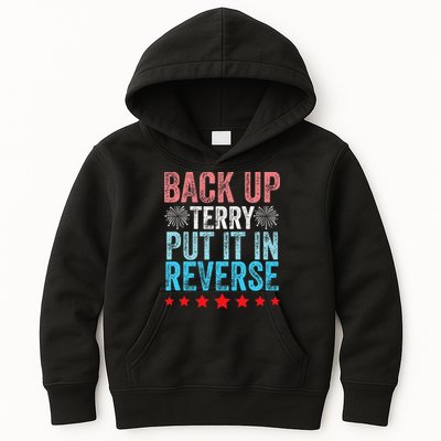 Retro Back Up Terry Back It Up Terry 4th of July Fireworks Kids Hoodie