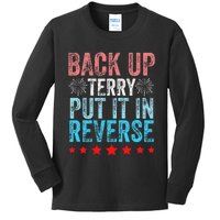 Retro Back Up Terry Back It Up Terry 4th of July Fireworks Kids Long Sleeve Shirt