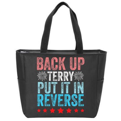 Retro Back Up Terry Back It Up Terry 4th of July Fireworks Zip Tote Bag