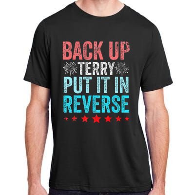 Retro Back Up Terry Put It In Reverse 4th Of July Fireworks Adult ChromaSoft Performance T-Shirt