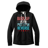 Retro Back Up Terry Put It In Reverse 4th Of July Fireworks Women's Fleece Hoodie