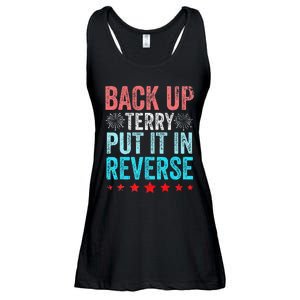 Retro Back Up Terry Put It In Reverse 4th Of July Fireworks Ladies Essential Flowy Tank