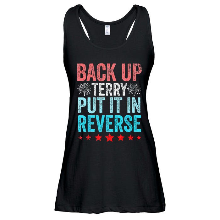 Retro Back Up Terry Put It In Reverse 4th Of July Fireworks Ladies Essential Flowy Tank