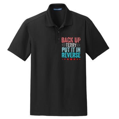 Retro Back Up Terry Put It In Reverse 4th Of July Fireworks Dry Zone Grid Polo